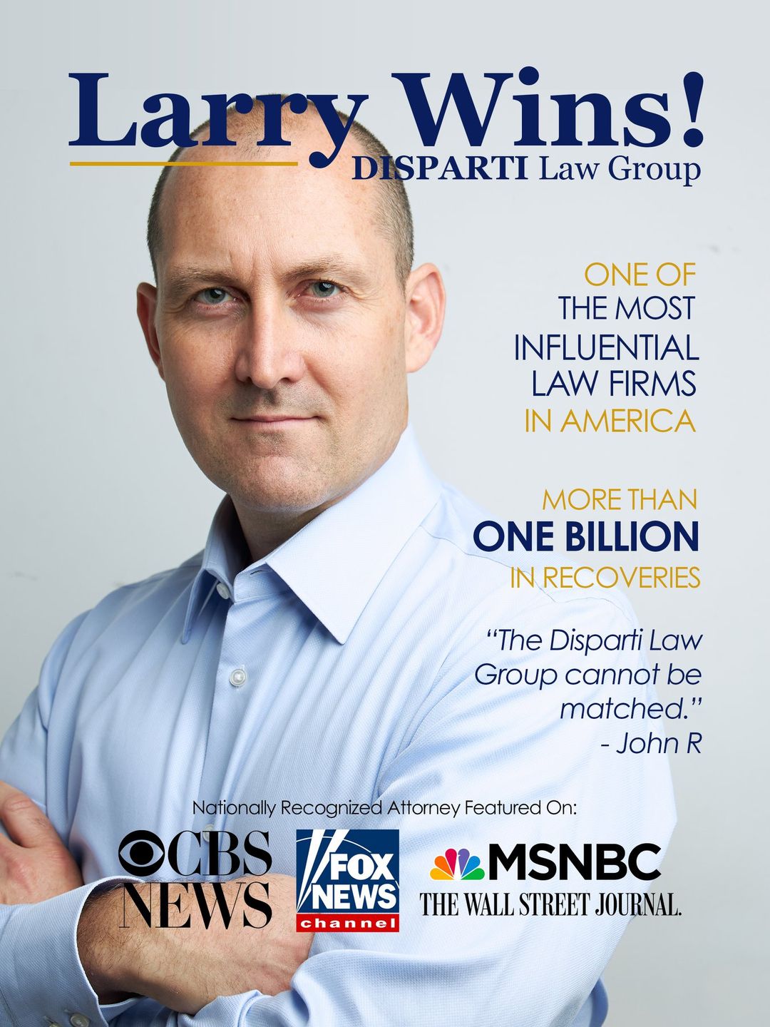 Now, Larry Wins Employment and Labor Law! | Disparti Law Group