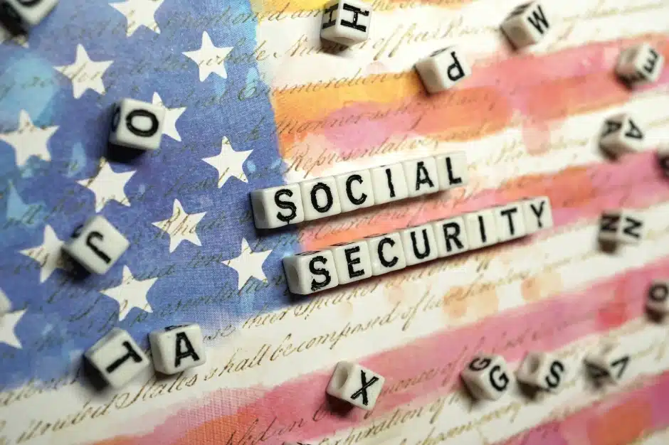 Social Security Fairness Act, image of scrabble pieces reading social security flag background, Disparti Law Group